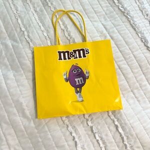 M&M’s Candy Brand Yellow Small Gift Bag From Las Vegas M&M Store Purple M&ms